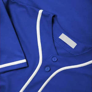 Camiseta de Béisbol de la Mejor Calidad en Oferta, Azul y Blanca, con Logotipo Personalizado, Uniforme de Béisbol, Ropa Deportiva, Ropa de Béisbol y Sóftbol - Product Image 3