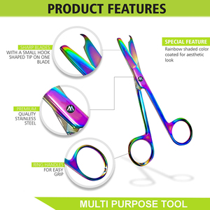 Tijeras de punto de sutura 5,5 pulgadas rectas de calidad superior de acero inoxidable instrumentos médicos gancho delicado eliminación de sutura - Product Image 3