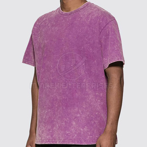 OEM por encargo sólido ácido lavado camisetas 100% algodón ecológico ligero tejido de punto al por mayor para los hombres - Product Image 6