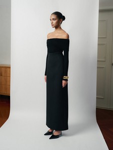 Elegant Style <b>Skirts</b> For Women Back Slit Obie <b>Maxi</b> <b>Skirt</b> Rayon Spandex Woven Fabric Spring 2025 Women Clothing Whiteant Factory - Product Image 5