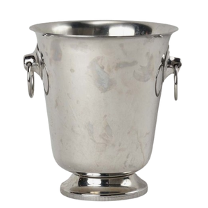 Cubo de hielo de doble pared de acero inoxidable con acabado brillante con mango de latón Cubo de sujeción de champán Accesorios de barra Cubo de hielo - Product Image 4