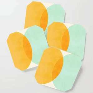 Handmade Mother of Pearl Classic Coaster Set Unique Shell Mosaic Elegant Hues <b>Kitchen</b> Party Wedding Occasions Cup Mat - Product Image 2