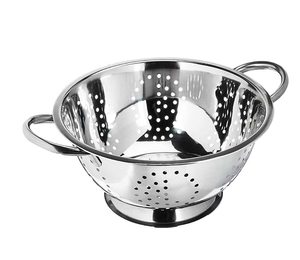 Passoire en acier inoxydable, passoire, tamis, 3600ml, 26cm avec pouding et poignée-Passoire de cuisine essentielle pour laver les fruits - Product Image 1