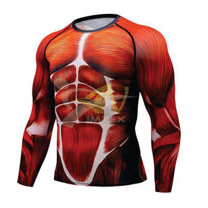 Haute qualité conception personnalisée Compression Gym chemises surf à manches longues UV BJJ Spandex Rashguard MMA sublimé hommes Rash Guard - Product Image 4