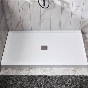 Islak banyo dikdörtgen katı yüzey drenaj ile SMC duş taban tepsisi - Product Image 2