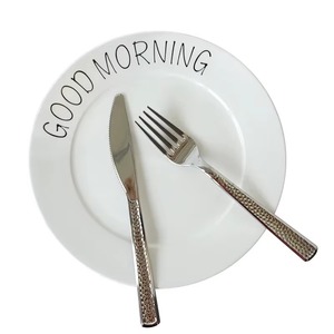 Ensemble de couverts luxueux en or et argent avec design martelé et miroir polonais fantastique poignée couverts pour mariages et fêtes - Product Image 2