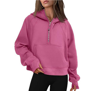 Hoodies à demi-zip pour femmes professionnelles, manches longues, style décontracté, streetwear, nouvelle collection, meilleur style, haute qualité, vente en gros - Product Image 4