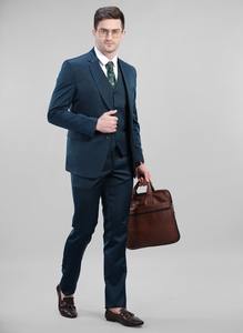 ชุดสูทผู้ชายสีน้ำเงินนกยูงหรูหรา 5 ชิ้น สำหรับงานแต่งงานและงานพิธีการ จำหน่ายราคาส่งจากอินเดีย พร้อมราคาที่ดีที่สุด - Product Image 3