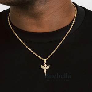 Cute Baby <b>Angel</b> <b>Necklace</b> 925 Silverv 18 K Gold Plated Water Resistant Gift for Men <b>Angel</b> Pendant - Product Image 3
