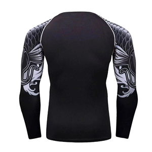 Rashguard Man BJJ Custom Top Quality Judo Running Polyester Workout <b>Compression</b> and Loose T <b>Shirts</b> Guards Rash Guard <b>for</b> <b>Men</b> - Product Image 2