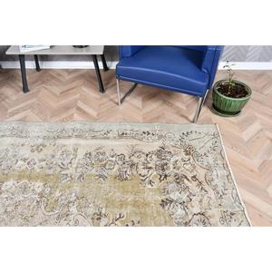 พรมตุรกีโบราณขนาดใหญ่ 5.9x8.7 ฟุต สีเทา พรมขนสัตว์สไตล์ตะวันตกเฉียงใต้ - Product Image 5