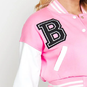 Veste Varsity Pride Vintage mélange de laine de qualité supérieure avec lettrage en chenille classique et vestes universitaires à logo rayé côtelé Pakistan - Product Image 4