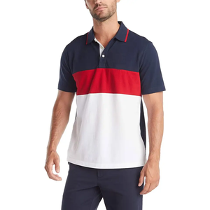 2023 hommes propre marque décontracté à manches courtes pour Polo séchage rapide coton respirant tricoté tissu bas prix vente - Product Image 2