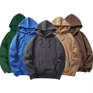 25/26เสื้อมีฮู้ดแบบสวมหัวสำหรับผู้ชายผ้าฝ้ายเฮฟวี่เวทลายพื้นโลโก้ด้านหน้าปรับแต่งได้สำหรับฤดูหนาว - Product Image 1