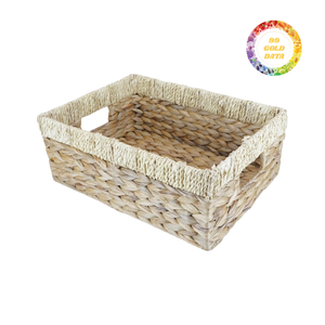 Woven Hyacinth Basket for Living Space Storage Solutions - Product Image 1