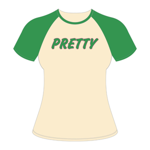 T-shirt à manches raglan neutre 08 Summer Diamonds, vêtements de sororité grecque, vêtements pour femmes, rose vert, sororité universitaire, élégant - Product Image 5