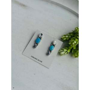 Jameson Garcia Dangle <b>Post</b> <b>Earrings</b> Multi-Stone and Sterling Silver Drop Design - Product Image 3