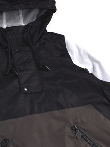 Veste coupe-vent zippée en polyester de haute qualité, personnalisée, vintage, unie, teinte, ODM, streetwear, grande taille, coupe-vent, surdimensionnée - Product Image 3