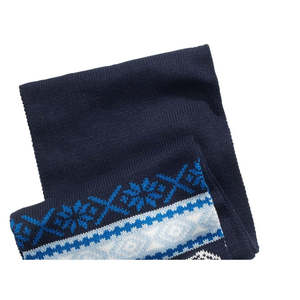 Set Cappello e Sciarpa da Uomo Club Room Bulldog Personalizzabile in Cotone Acrilico Stampato Cartone Animato Ricamato per Inverno Blu Taglia Regolare - Product Image 3