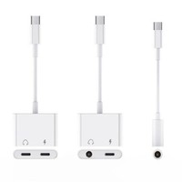 Adaptateur répartiteur USB-C 2 en 1 double USB-C audio et dongle de chargement pour iPhone 16, IPad, MacBook, Samsung S25