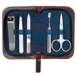 Étuis en cuir professionnels pour ensemble de manucure 5 pièces \ étuis à outils de toilettage pour pédicure manucure de haute qualité - Product Image 3