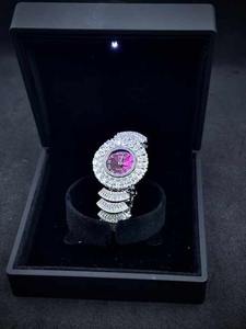 Montre pour homme en moissanite octogonale, or rose et acier inoxydable bicolore, mouvement à quartz squelette brillant, montre de luxe tendance - Product Image 2