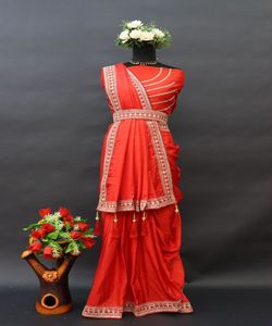 El último sari con volantes impreso: moda elegante de temporada para mujeres que marcan tendencia, el sari Surat al por mayor más elegido - Product Image 3