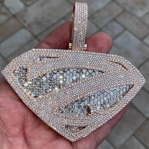 Personalizada de los hombres 3D brillante Buss joyería VVS Moissanite Pass Diamond Tester Iced Out Plated 3D bola colgante encanto - Product Image 2