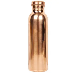 Hammered Design Copper Water Bottle Ayurvedic 1000ml bottle in pure copper customized water bottles manufacturer by Acube Ind