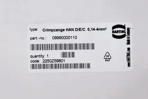 Nuevo y original Harting 09990000110-Herramienta de crimpado manual Han