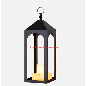 Lanternes décoratives noires de bougie en métal pour le décor d'intérieur de maison et d'événement lanternes suspendues et de table de Style Vintage pour les mariages - Product Image 2