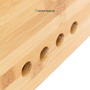 Boîte organisateur de cuisine en bois de bambou avec couvercle stockage sûr des aliments écologiques pour les légumes pommes de terre oignons ail échalotes - Product Image 5