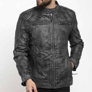 Custom Color Windproof Men Leather Winter <b>Jacket</b> Premium Quality <b>Light</b> <b>Weight</b> Men Leather <b>Jacket</b> - Product Image 1