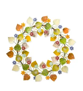 Antique Look Vintage Style Leaf Metal <b>Wreath</b> Hanger Elegant for Homer Hotel <b>Door</b> Decor Metal <b>Wreath</b> Hanger in High Selling - Product Image 4