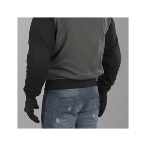 เสื้อฮู้ดขนแกะสีดำสำหรับผู้ชาย, เสื้อแจ็คเก็ตขี่มอเตอร์ไซค์เคฟลาร์ถอดออกได้ไซส์ใหญ่พิเศษ2024ดีที่สุด - Product Image 4