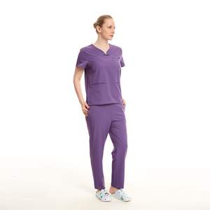 Uniforme de Hospital Más Vendido, Parte Superior para Mujer, Traje de Enfermera, Conjuntos de Algodón y Poliéster, Uniformes de Enfermería Personalizados de Alta Calidad - Product Image 3