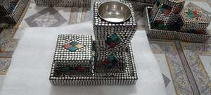 Precio al por mayor de fábrica, juego de quemadores Bakhoor de metal y madera, último diseño, quemador de incienso de forma personalizada de Address Crafts India - Product Image 6