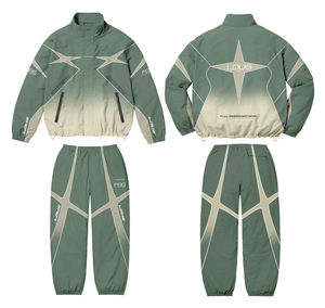 OEM Custom Windbreaker Suit Two Piece Set Zip up <b>Jacket</b> Sweatsuit Nylon Zipper Tracksuit Windbreaker Track Suit - Product Image 2