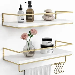 Decor Use <b>Wall</b> Mounted Floating <b>Shelves</b> High Quality Durable <b>Shelves</b>/shelf 3-Tier <b>Round</b> Wood and Industrial Black Metal Frame - Product Image 5