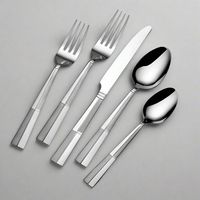 Ensemble de couverts classiques polyvalents en acier inoxydable, légers et écologiques, pour les buffets, les camions de restauration, les fêtes, les cuisines familiales