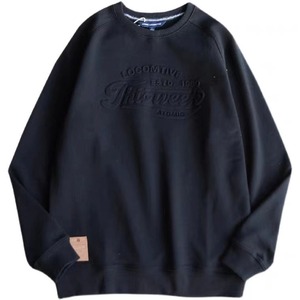 Sweat à capuche avec logo en relief personnalisé Sweat-shirt en coton à col ras du cou avec impression 3D - Product Image 5