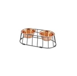 Cadre en métal en fer avec bol en cuivre de haute qualité bol d'alimentation pour animaux de compagnie Gurdon accessoires d'alimentation décoratifs pour animaux de compagnie - Product Image 1