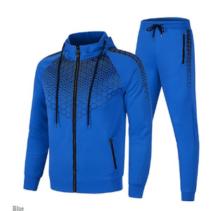 ชุดกีฬาสำหรับผู้ชายไซส์ใหญ่พิเศษชุดวอร์มผ้าฝ้าย100% สำหรับกิจกรรมกลางแจ้ง2024 - Product Image 3