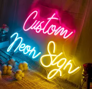 Custom Neon Signs Salon Store Logo Neon Lights for Home Decor LED Personalized Large Wedding Birthday Party Decorations Bar 30