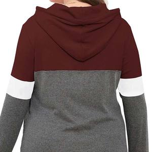 Street Wear femmes surdimensionné 100% coton bloc à capuche hiver lourd polaire avec broderie strass Logo imprimé Design - Product Image 6