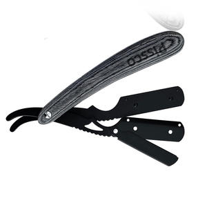 Navaja de Afeitar Plegable de Acero Inoxidable para Barbería, con Cuchillas Intercambiables, Fabricada por Pissco - Product Image 5