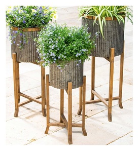 Macetas hechas a mano, maceta galvanizada para decoración de jardín, precio al por mayor, maceta de flores de nuevo estilo - Product Image 1