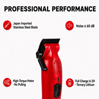Cortadora de Pelo Inalámbrica Profesional para Hombre, Carga USB, Batería de Iones de Litio, Cuchillas de Acero Inoxidable para Uso Diario, Venta al por Mayor para Salones