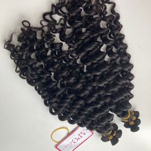 High Quality Machine Double Weft Double Drawn Remy Vietnamese <b>Hair</b> Natural Wave in Black Color - Product Image 2