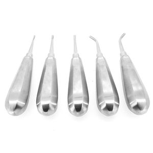 QNQ profesional de acero inoxidable Manual elevador de raíz Dental 5 uds Set Autoclave-calificado para limpieza de dientes de relleno Dental - Product Image 4